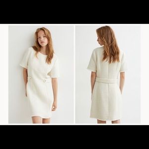 H&M White Bouclé Dress